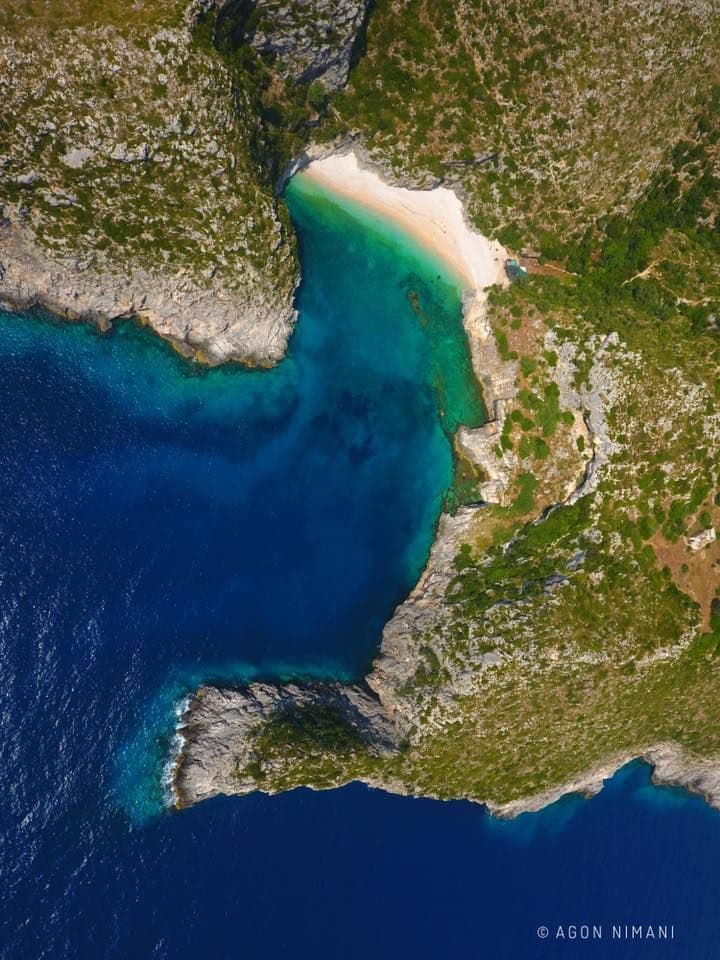 Karaburun hidden cove aerial